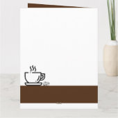 コーヒーラバーズラージブラウン誕生日 カード (裏面)