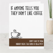 コーヒーラバーズラージブラウン誕生日 カード (正面)