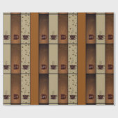 コーヒーラバーラッピング紙 ラッピングペーパー (フラット)