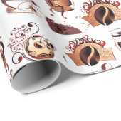 コーヒーラバーラッピング紙 ラッピングペーパー (ロールコーナー)