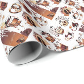 コーヒーラバーラッピング紙 ラッピングペーパー (ロールコーナー)
