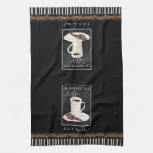 コーヒーラバーラテ水カラーチョコレートキッチン キッチンタオル (縦)