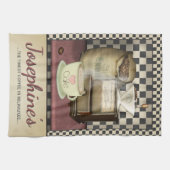 コーヒーラバーレトロカフェディナー キッチンタオル (横)