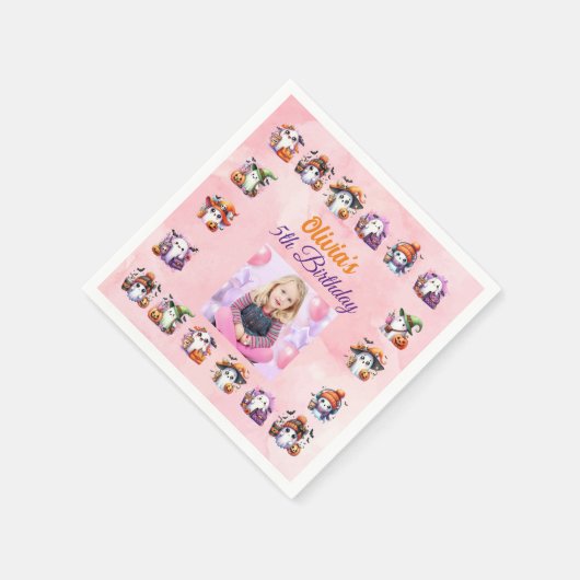 コーヒーラバー幽霊テーブルナプキン子供へ誕生日 スタンダードカクテルナプキン (角)