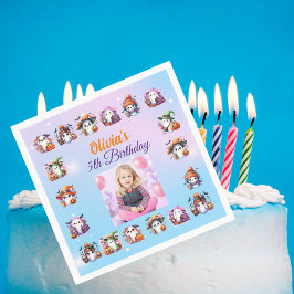 コーヒーラバー幽霊テーブルナプキン子供へ誕生日 スタンダードカクテルナプキン