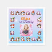 コーヒーラバー幽霊テーブルナプキン子供へ誕生日 スタンダードカクテルナプキン (正面)