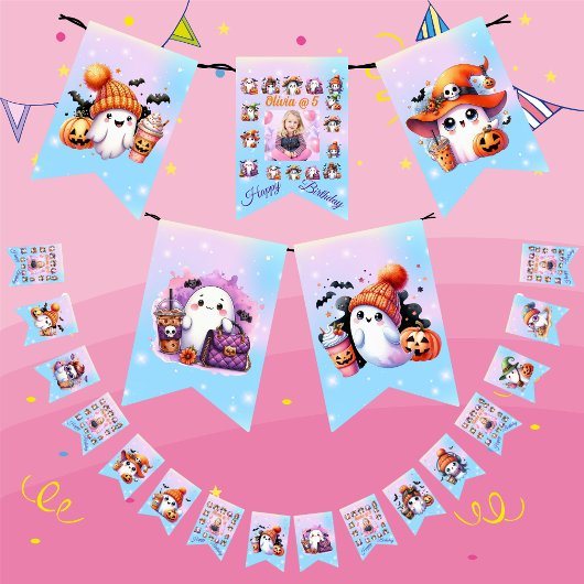 コーヒーラバー幽霊バンティンフラッグ子供へ誕生日 バンティングフラッグ