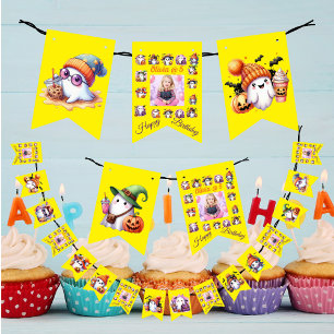 コーヒーラバー幽霊バンティンフラッグ子供へ誕生日 バンティングフラッグ