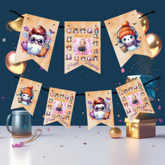 コーヒーラバー幽霊バンティンフラッグ子供へ誕生日 バンティングフラッグ