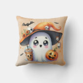 コーヒーラバー幽霊装飾用クッション誕生日デコール クッション (裏面)