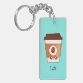 コーヒーラバー紙カップユニーク キーホルダー (正面左)