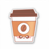 コーヒーラバー紙カップユニーク シール (正面)