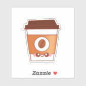 コーヒーラバー紙カップユニーク シール (シート)