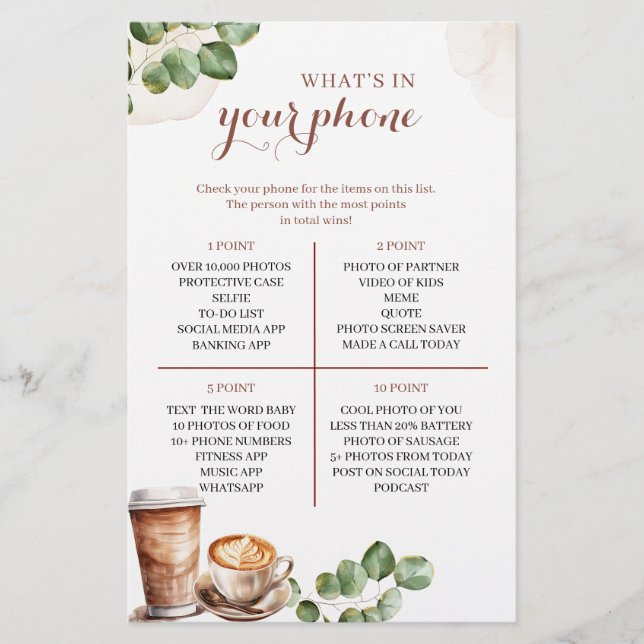 コーヒーラブあなたの電話ゲームの中にあるものを醸造している (正面)