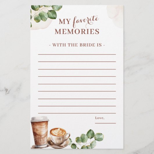 コーヒーラブが私の記憶ゲームをお気に入りの醸成している (正面)