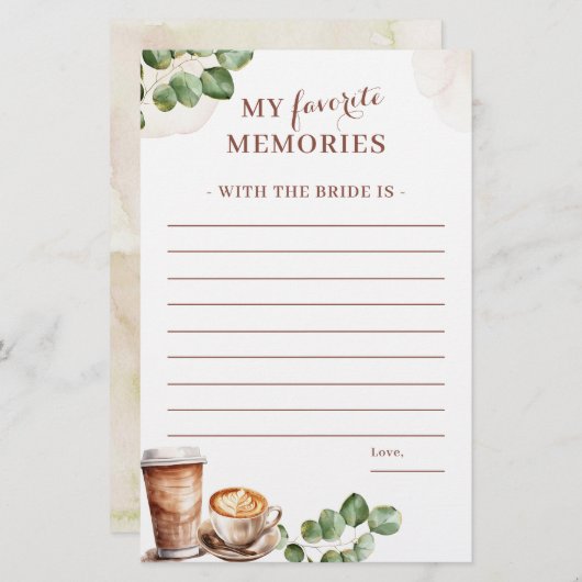 コーヒーラブが私の記憶ゲームをお気に入りの醸成している (正面/裏面)