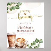 コーヒーラブが醸造しているブライダルシャワーウェルカムサイン ポスター (正面)