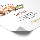 コーヒーラブは醸造リングや輪狩りゲームサイン ポスター (角)