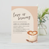 コーヒーラブイズブルーイングアーチブライダルシャワー 招待状 (スタンド正面)
