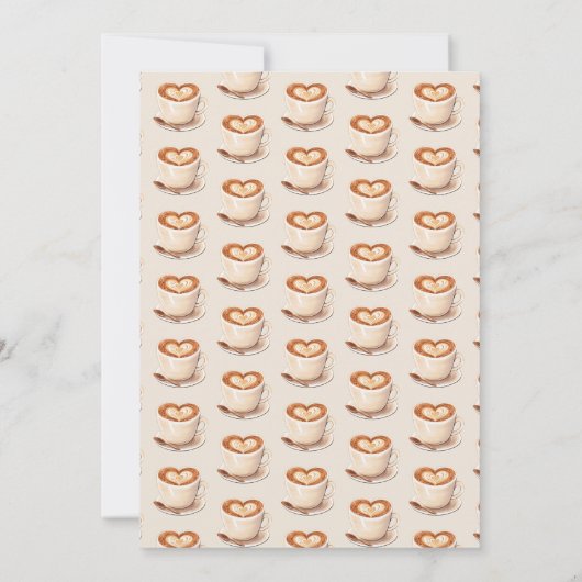 コーヒーラブイズブルーイングアーチブライダルシャワー 招待状 (裏面)