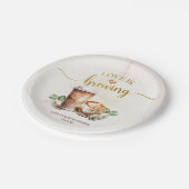 コーヒーラブイズブルーイングブライダルシャワー紙プレート ペーパープレート (アングル)