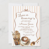 コーヒーラブイズブルーイングブライダルシャワー 招待状 (正面)