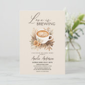 コーヒーラブイズブルーイングボホシックブライダルシャワー 招待状 (スタンド正面)