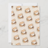 コーヒーラブイズブルーイングボホシックブライダルシャワー 招待状 (裏面)