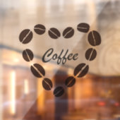 コーヒーラブコーヒー豆ハート ウィンドウサイン (シート2)
