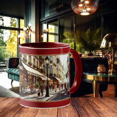コーヒーラブフランスのレトロベーカリーパリ コーヒーマグカップ