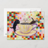 コーヒーラブラドール ポストカード (正面/裏面)