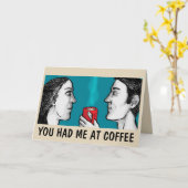 コーヒーラブロマンスグリーティングカード カード (黄色い花)