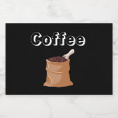 コーヒーラベルの瓶 フードラベル (シングルラベル)