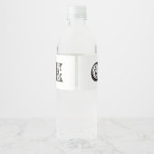 コーヒーラベルエレガントタイポグラフィおもしろい豆 ペットボトルラベル (裏面)