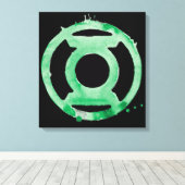 コーヒーランタンシンボル – 緑 キャンバスプリント (インサイチュ (ウッドフロア))