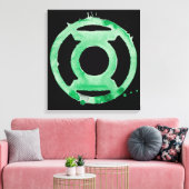 コーヒーランタンシンボル – 緑 キャンバスプリント (インサイチュ (リビング))