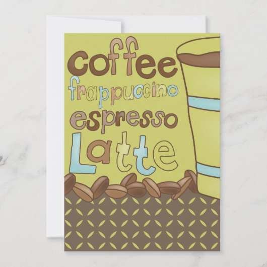 コーヒーランチョンブライダルシャワー招待状 招待状 (正面)