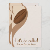 コーヒーランチョン招待状 招待状 (正面/裏面)