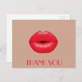 コーヒーリップキスキスポップ・アートのアートサンキュー ポストカード (正面/裏面)