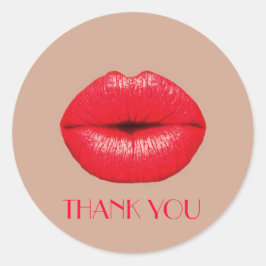コーヒーリップキスキスポップ・アートのアートサンキュー ラウンドシール