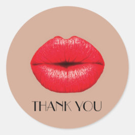 コーヒーリップキスキスポップ・アートのアートサンキュー ラウンドシール