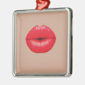 コーヒーリップキスキスポップ・アートのアート メタルオーナメント (左)