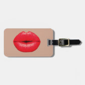 コーヒーリップキスキスポップ・アートのアート ラゲッジタグ (正面横)