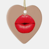 コーヒーリップスキスキスポップ・アートのアート セラミックオーナメント (右)