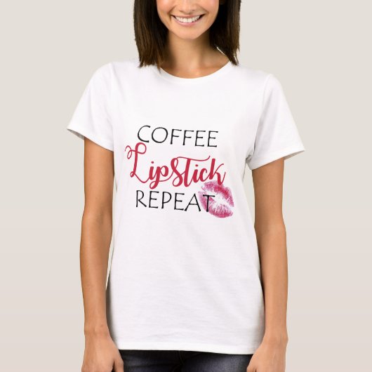 コーヒーリップスティックリピート Tシャツ (正面)
