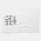 コーヒーリップスティック&イエズスキュートおもしろい キッチンタオル (横)