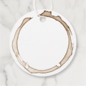 コーヒーリングや輪のビジネス名ブラウンホワイトアーティザンおもしろい フェイバータグ (裏面)