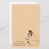 コーヒーリングや輪の芸術 便箋 (正面/裏面)