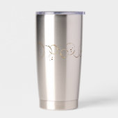 コーヒーリングや輪イニシャルブラウントラベルおもしろい 保温保冷タンブラー (左面)