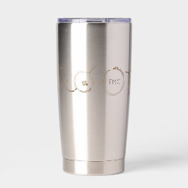 コーヒーリングや輪イニシャルブラウントラベルおもしろい 保温保冷タンブラー
